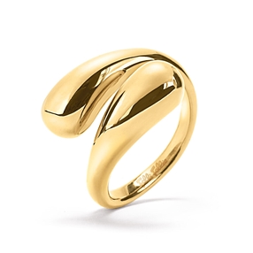 Style Drops Yellow Gold Plated Ring-
